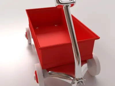 Red Wagon 3D model