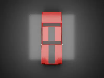 Low Poly Car Model Low-poly 3D model