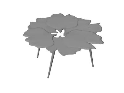 Luxury Leaf Accent Table 3D Model  3D model