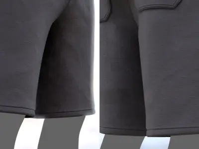 Shorts 15 - All MH Bodies - UE5 Skeletons - Rigged Low-poly 3D model