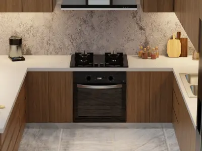 Kitchen isometric interior 3D model