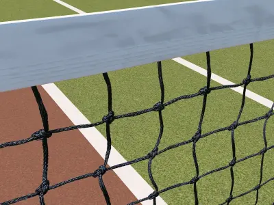 Detailed Tennis Court Low-poly 3D model