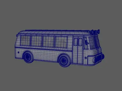 Bus cartoon 3D model by LisaDo
