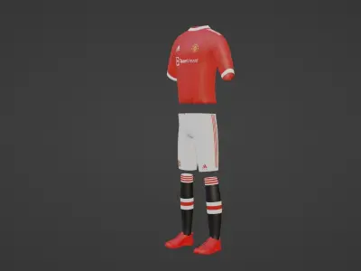 Manchester United Sportwear Low-poly 3D model