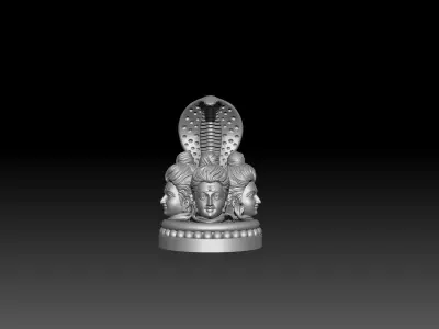 Lord Shiva Face Car Decoration 3D print model