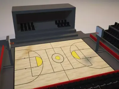Basketball Court Free low-poly 3D model