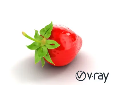 Vibrant Red Strawberry Model Pack Low-poly 3D model