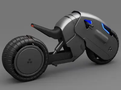 sci-fi motorbike 3D model