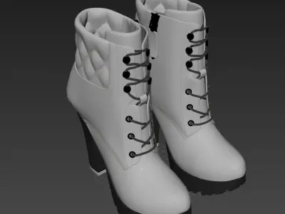 Clarissa suede ankle boot 3D model