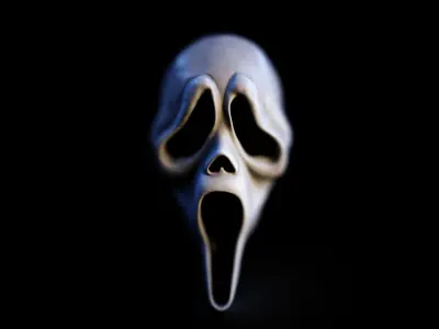 Scream Mask high model PBR materail 3D model
