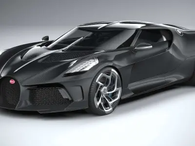 Bugatti La Voiture Noire 2019 CoronaRender 3D model
