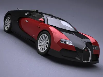 Bugatti Veyron model in Lightwave 3D 3D model