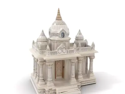 Ivory Temple Architecture model pack Low-poly 3D model
