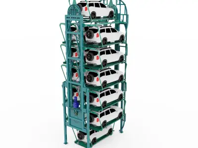 Rotary Parking System 12 SUV 3D model