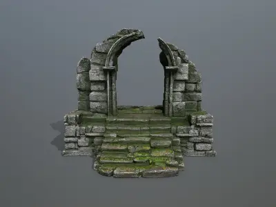 Ruin Gate Low-poly 3D model