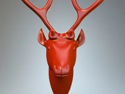 Deer head P 3D print model