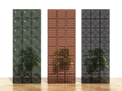 Glass bricks 3D model