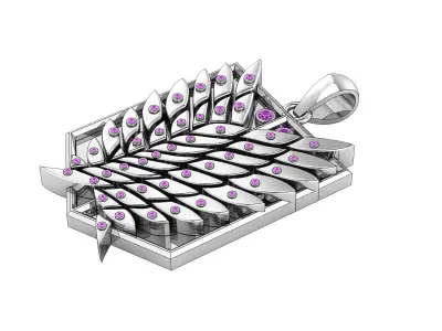 EMERALD WINGS DESIG PENDAANT 3D PRITANT MODEL  3D print model