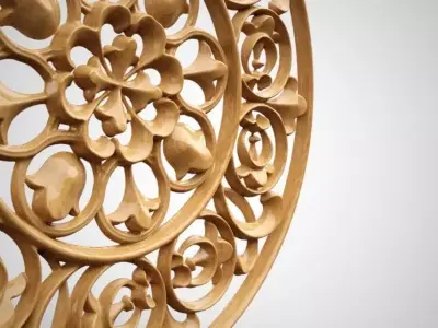 Engraving  no8 Low-poly 3D model