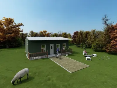 Small Apartment 3D House plan  Low-poly 3D model buy