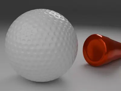 3D golf ball 3D model