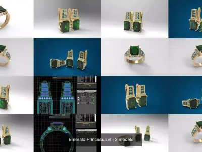 Emerald Princess set 3D Model Pack