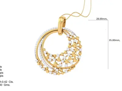 Italian pendant set pendant with top  3D print model