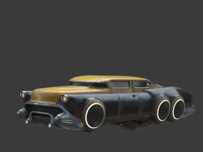 Futuristic flying car 7 3D model