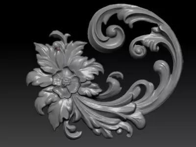 flower wood 3D model