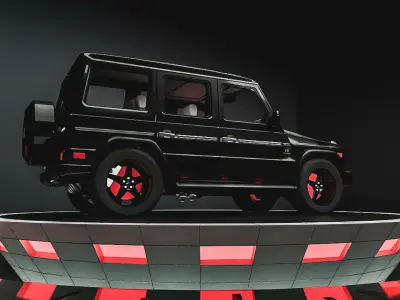 MERCEDES G-CLASS BLACK Low-poly 3D model