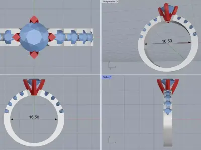 ring woman  3D print model 109