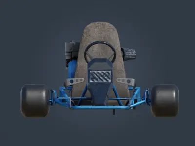 Gokart PBR low-poly Low-poly 3D model