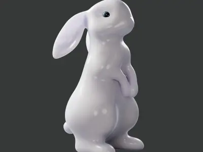 Hairless bunny decoration 3D print model