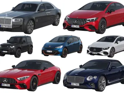 HQ cars collection 16 3D Model Pack