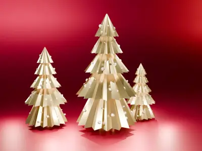 Abstract Christmas Tree Geometric Bold 3D model