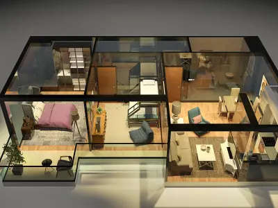 Section Pack Scene 3D model