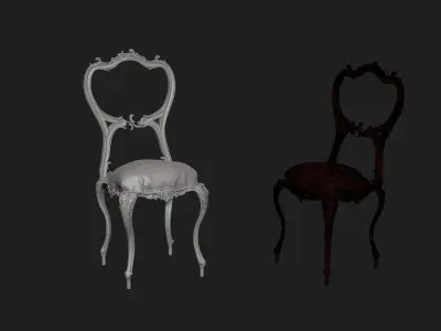 vintage chair 2 Low-poly 3D model