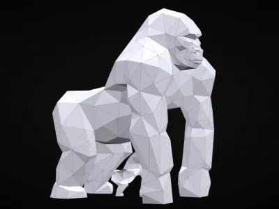 Low Poly Gorilla Low-poly 3D model