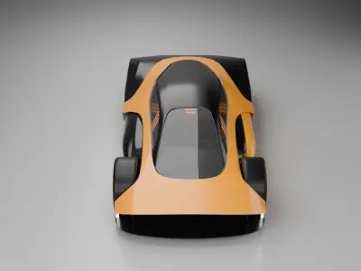 Concept Racing Car 3D Model Low-poly 3D model