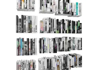 Books 150 pieces 4-9-2 Low-poly 3D model