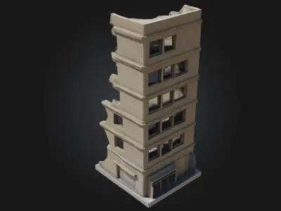 Ruined Structure Model  Echoes of a Forgotten Past 3D model
