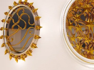 Decorative MIRROR LSdesign 3 peaces 3D model