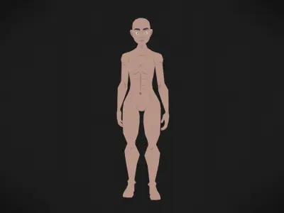 Colorly - Base Guy - Game Ready - Rigged - Customizable Low-poly 3D model