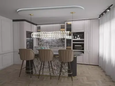 Neo Classic kitchen  3D model