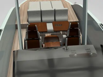 Speed Boat 2 Low-poly 3D model