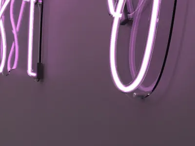 Lets Party - Neon Sign 3D model