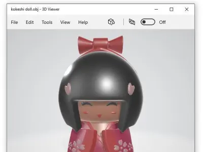 Kokeshi doll 3D model