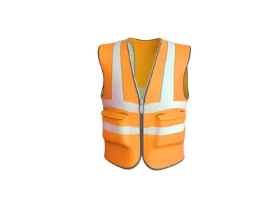 Realistic Worker Vest 005 Low-poly 3D model