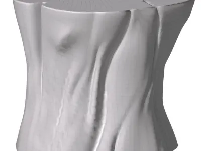 Rustic Wooden side table tree stump Coffee Side Table Sculptural 3D model