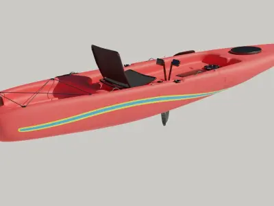 Kayak Low-poly 3D model